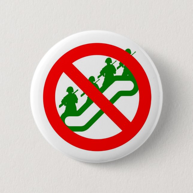 STOP THE ESCALATION 6 CM ROUND BADGE (Front)
