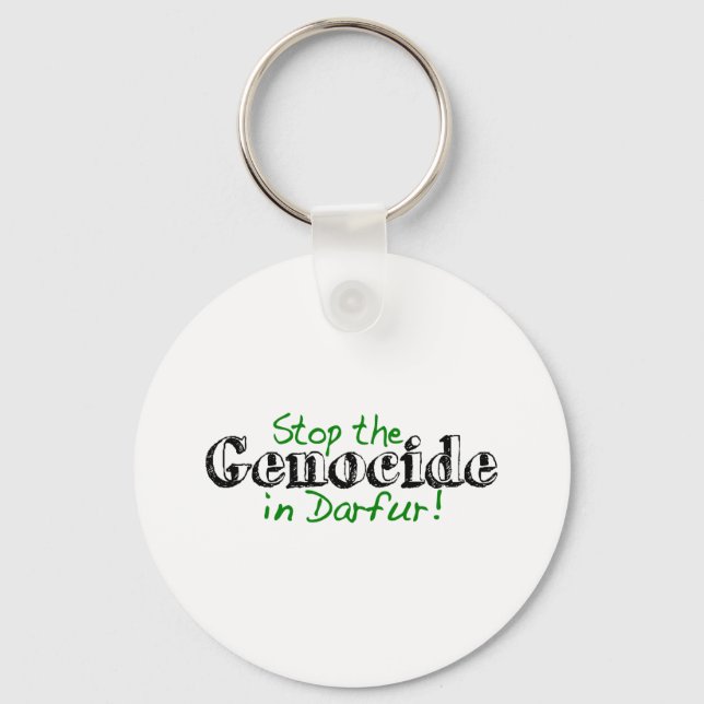 Stop The Genocide Darfur Key Ring (Front)