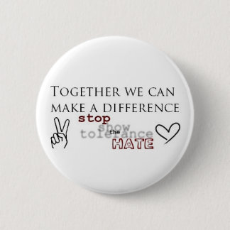 Stop The Hate 6 Cm Round Badge