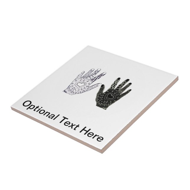 Stop the Hate and Racism Ceramic Tile (Side)