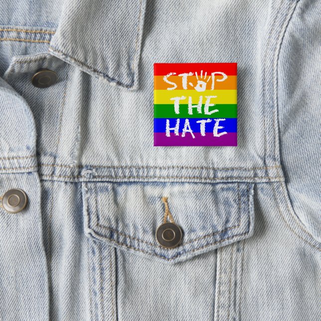 Stop the Hate Pinback Button (In Situ)