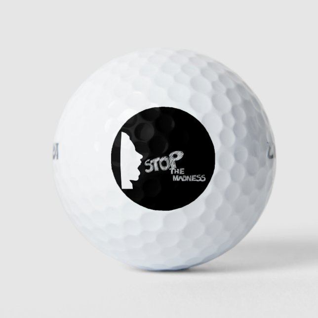 Stop The Madness Golf Ball (Front)