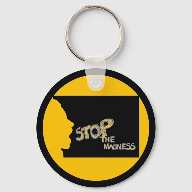 Stop The Madness Key Ring (Front)
