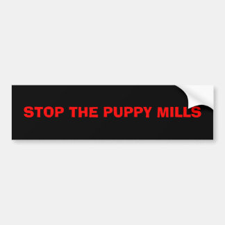 STOP THE PUPPY MILLS BUMPER STICKER
