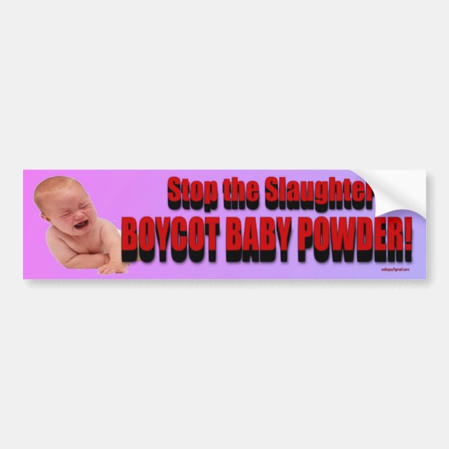 stop the slaughter bumper sticker (Front)