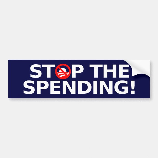 Stop the Spending! Bumper Sticker (Front)