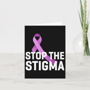 Stop The Stigma End Addiction Purple Ribbon Awaren Card