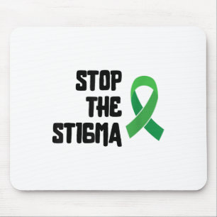 Stop The Stigma Shirt Mental Health Awareness Ribb Mouse Pad
