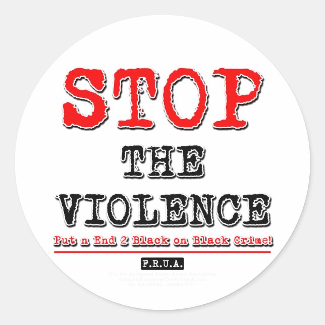 Stop The Violence Sticker (Front)