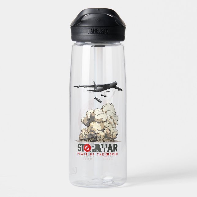 Stop The War | 25oz Water Bottle (Back)