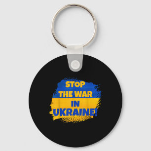 Stop The War In Ukraine - Peace In The World - Fla Key Ring
