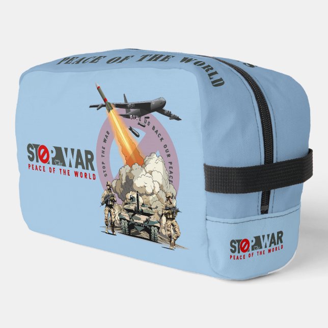 Stop The War (Light mode) | Dopp Kit (Left Corner)