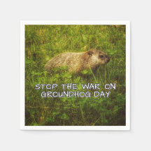 Stop the war on groundhog day napkins