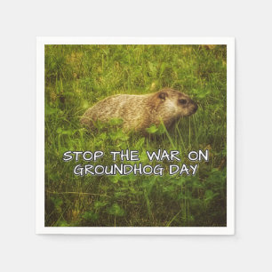 Stop the war on groundhog day napkins