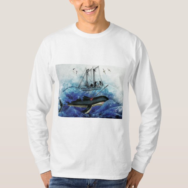 Stop the whale hunter T-Shirt (Front)