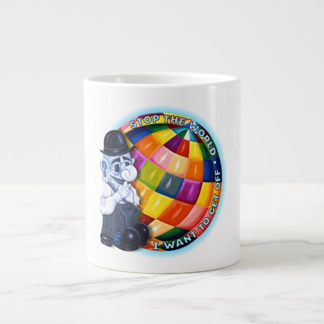 Stop The World Large Coffee Mug (Front)