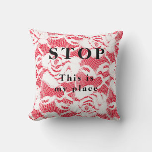 Stop - throw pillow