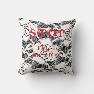 Stop - throw pillow
