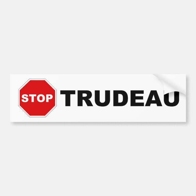 STOP TRUDEAU Bumper Sticker (Front)
