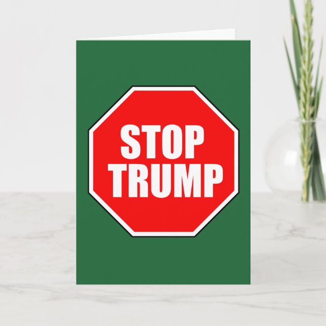 "STOP TRUMP" HOLIDAY CARD (Front)