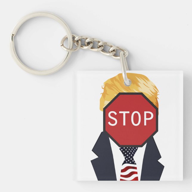 Stop Trump Keychain (Front)