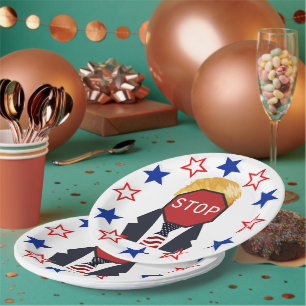 Stop Trump Paper Plate