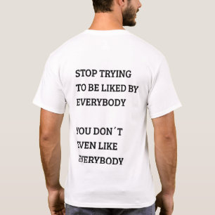 stop trying inspirational tee