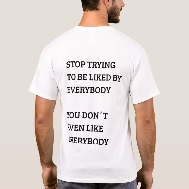 stop trying inspirational tee (Back)