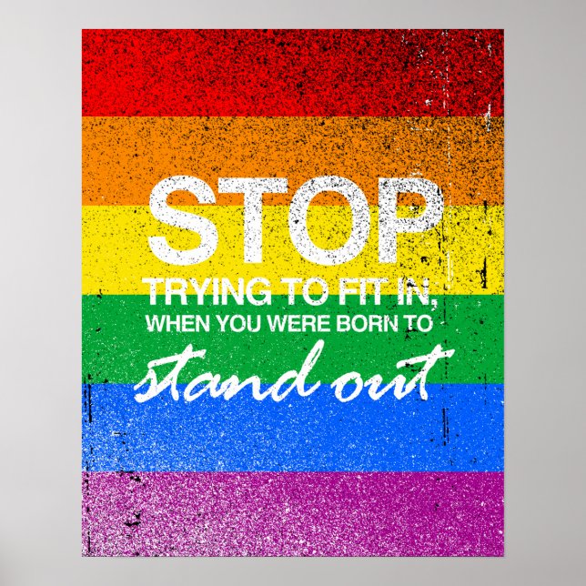 STOP TRYING TO FIT IN POSTER (Front)