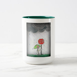 STOP. Two-Tone COFFEE MUG