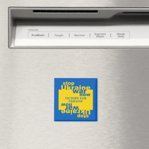 Stop Ukraine War Now Flag Victory for Ukraine Magnet