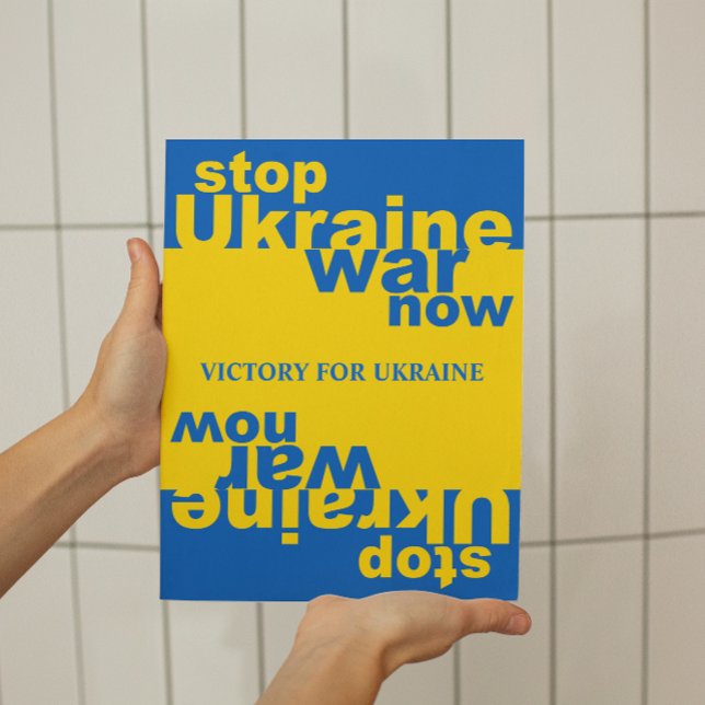 Stop Ukraine War Now Flag Victory for Ukraine Poster (Creator Uploaded)