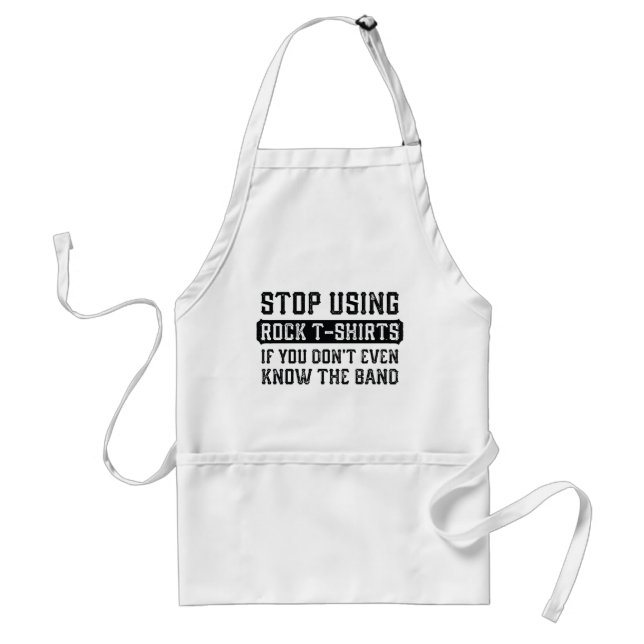 Stop Using Rock T-Shirts Standard Apron (Front)