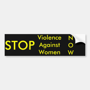 STOP Violence Against Women bumper sticker