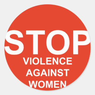 Stop Violence Against Women Classic Round Sticker