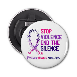 Stop Violence and the Silence Domestic Violence Aw Bottle Opener