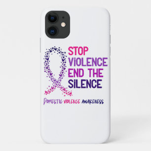 Stop Violence and the Silence Domestic Violence Aw iPhone 11 Case