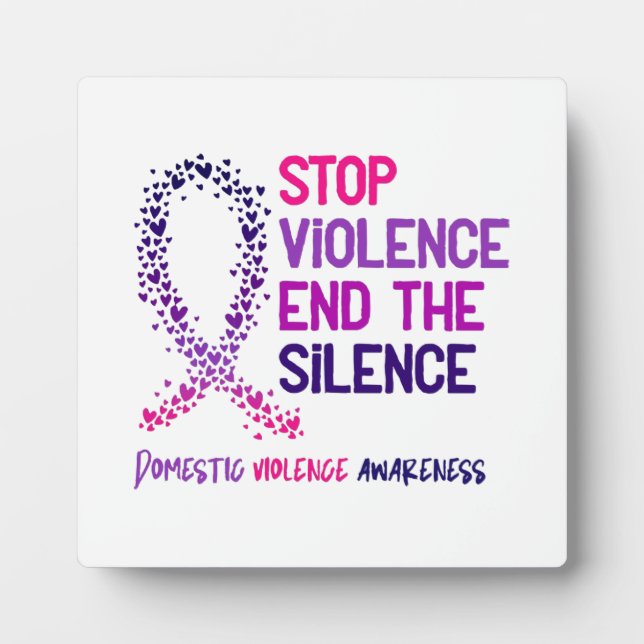 Stop Violence and the Silence Domestic Violence Aw Plaque (Front)