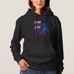Stop violence end the silence domestic violence Aw Hoodie