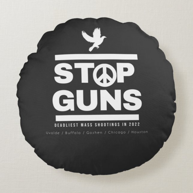 stop violence round cushion (Front)