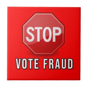 Stop Vote Fraud Ceramic Tile