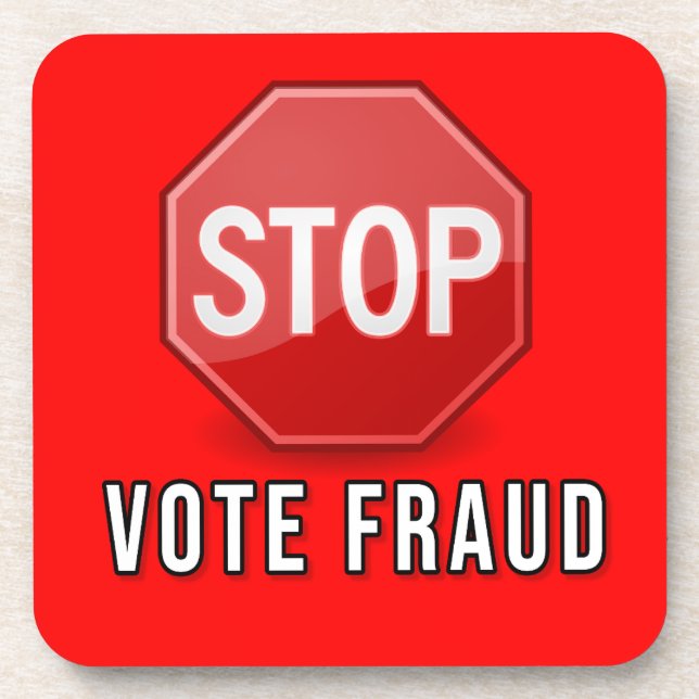 Stop Vote Fraud Coaster (Front)
