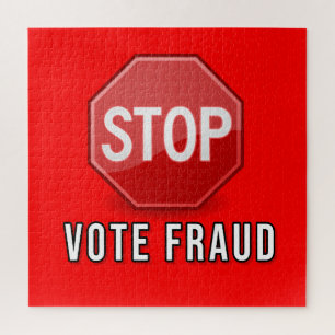 Stop Vote Fraud Jigsaw Puzzle