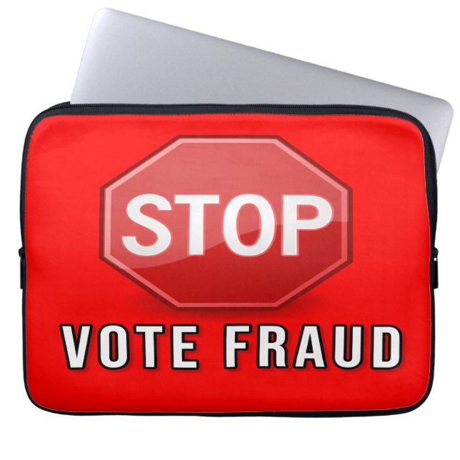 Stop Vote Fraud Laptop Sleeve (Front)