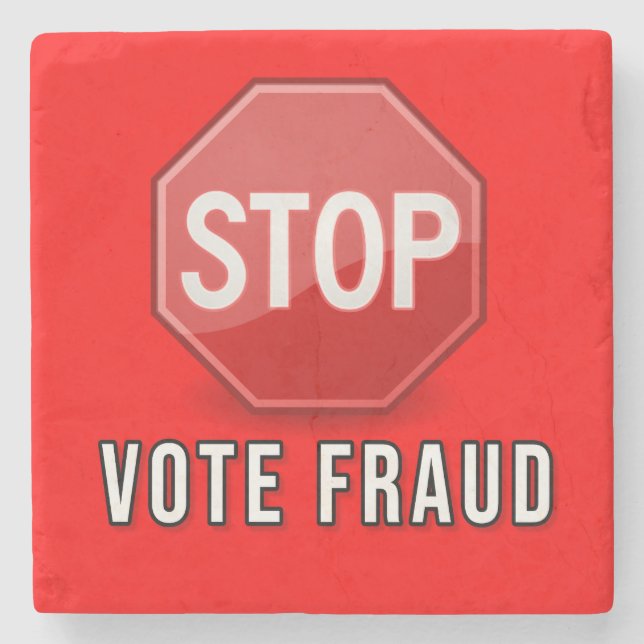 Stop Vote Fraud Stone Coaster (Front)