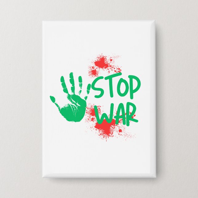 Stop War – Bold Handprint Anti-War Graphic Design (Front)
