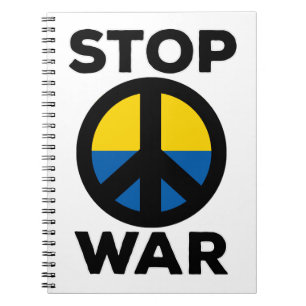 Stop War Flag of Ukraine Notebook