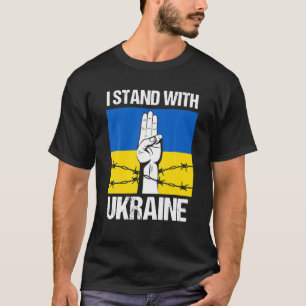 Stop War I Stand With Ukraine Akrainian Flag Peace T-Shirt
