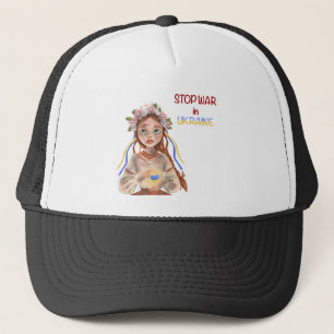 stop war in Ukraine Girl Trucker Hat