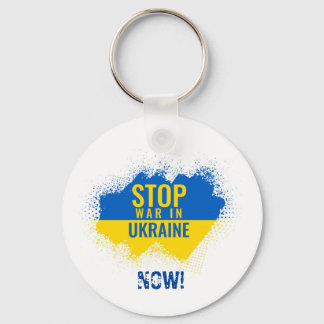 Stop War in Ukraine Now Key Ring